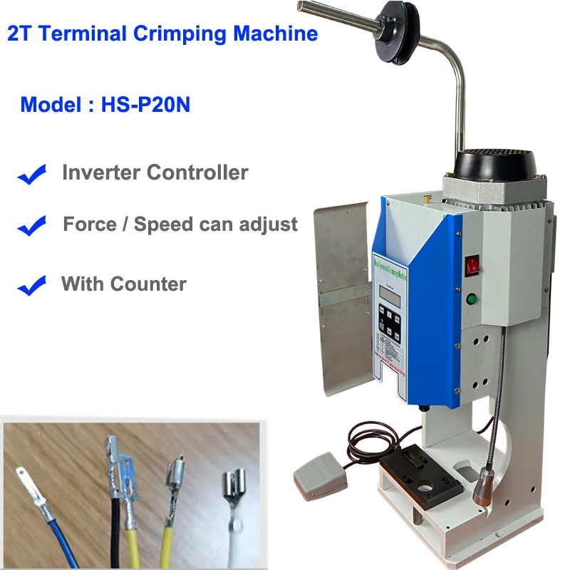 HS-P20N 2T Pressure Electric Pneumatic Mute Terminal Crimping  Machine Wire Pressing Machine all kinds of OTP Applicators using