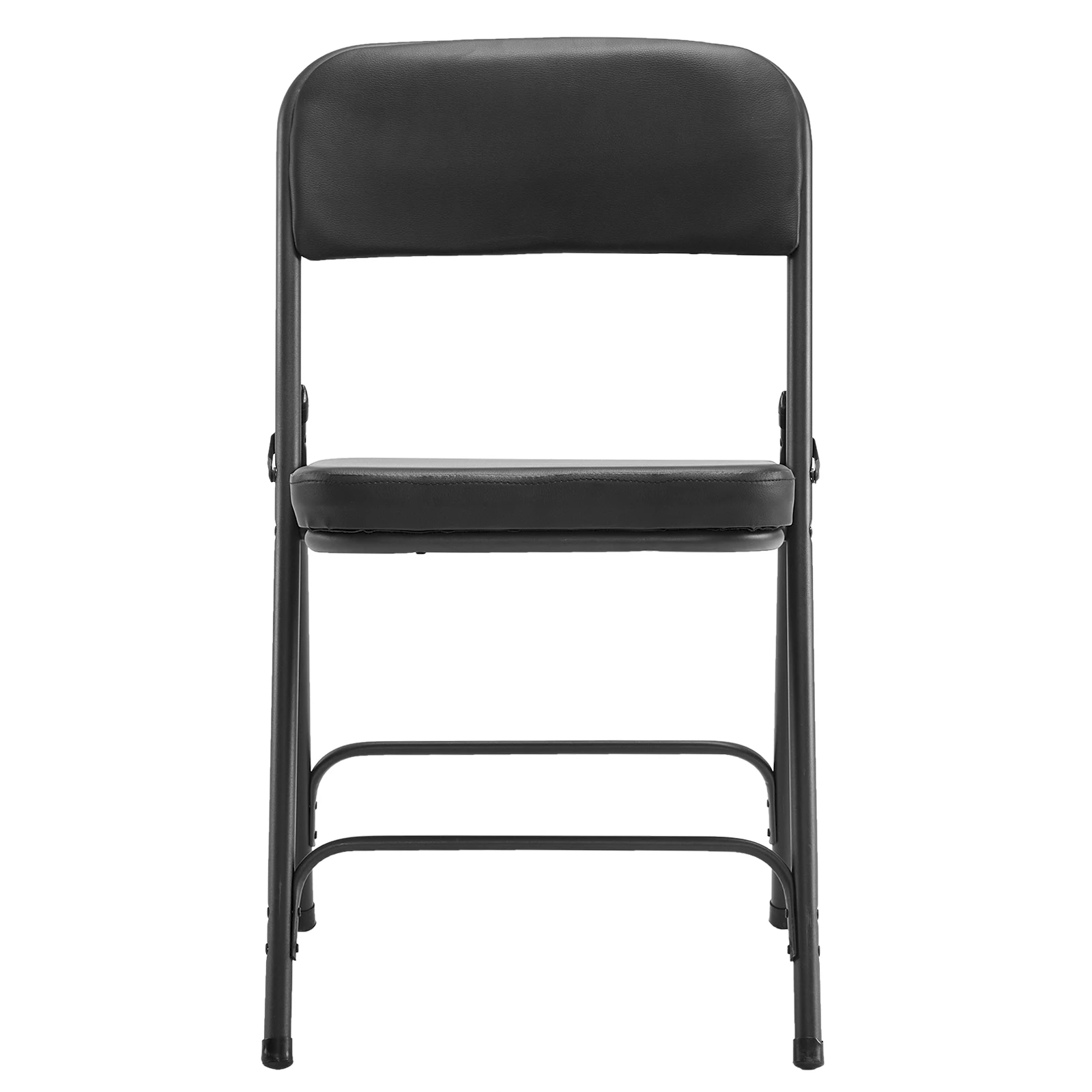 2 Pack Metal Folding Chairs with Padded Seat and Back, for Home and Office, Indoor and Outdoor Events Party Wedding, Black