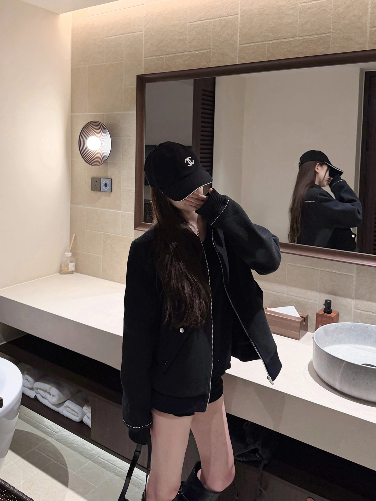 

Cuitcuit Early Spring Limited Color Contrast Design Lapel Jaet Women's Casual Woolen Coat Commute Sle Long Sve Loose Fit