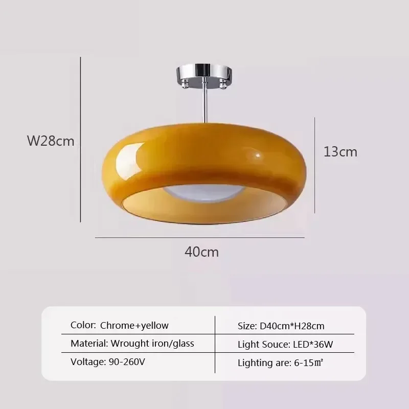 Bauhaus gele kroonluchters Mid Century messing glazen plafondlamp woonkamer slaapkamer eetkamer Franse gang balkon licht