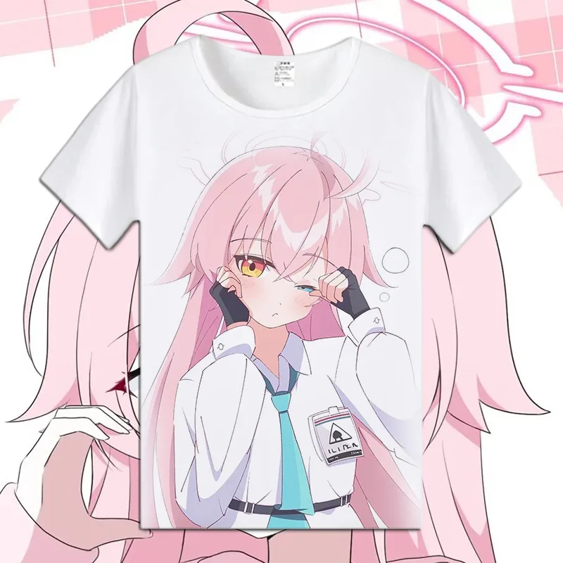 Anime Blue Archive Game Takanashi Hoshino Anime Clothes Men Women Unisex Tshirt Summer Printed T-Shirt