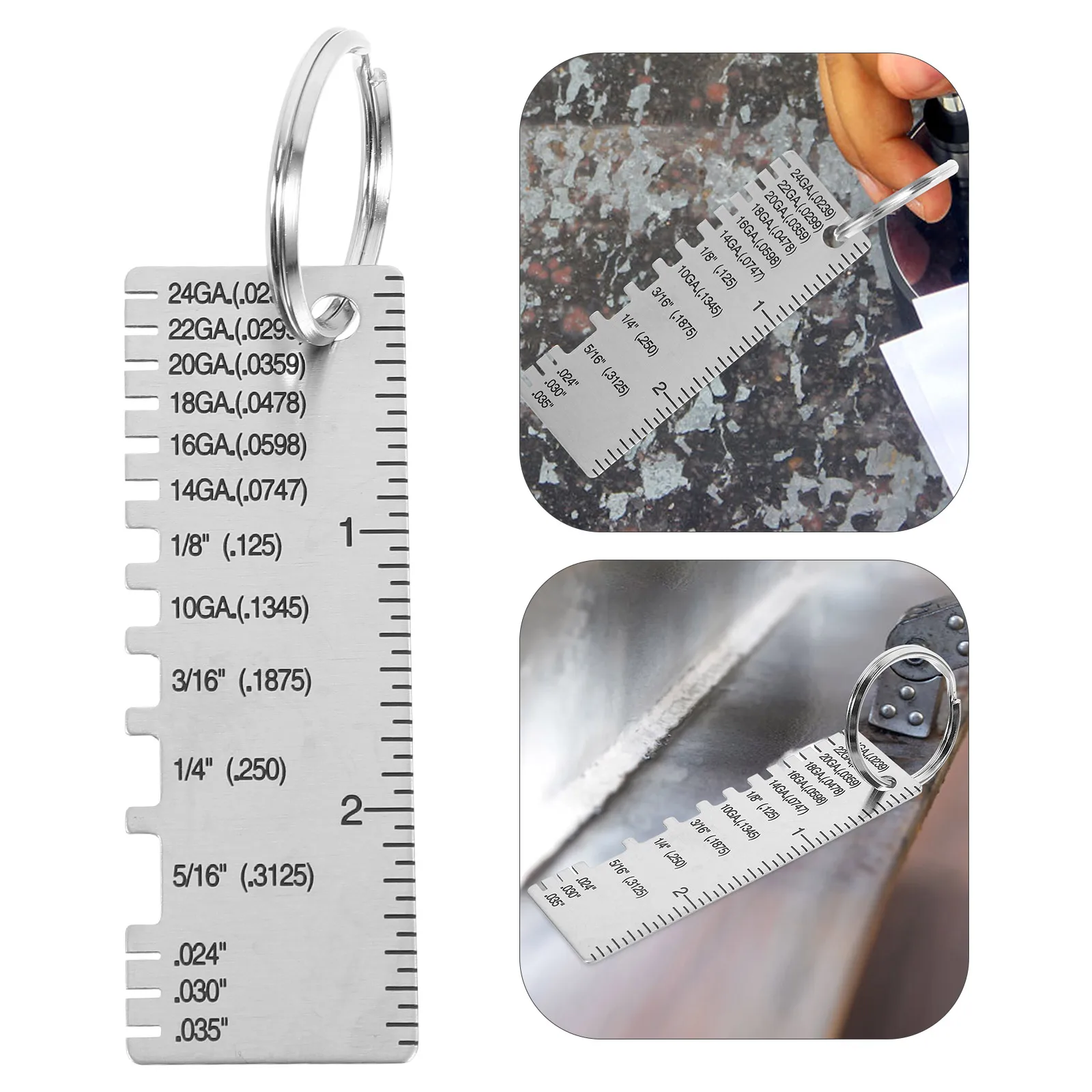 

Weld Inspection Ruler Stainless Steel Thickness Gauge Wire Measuring Tool Professional Welding Supplies Scale High Precision