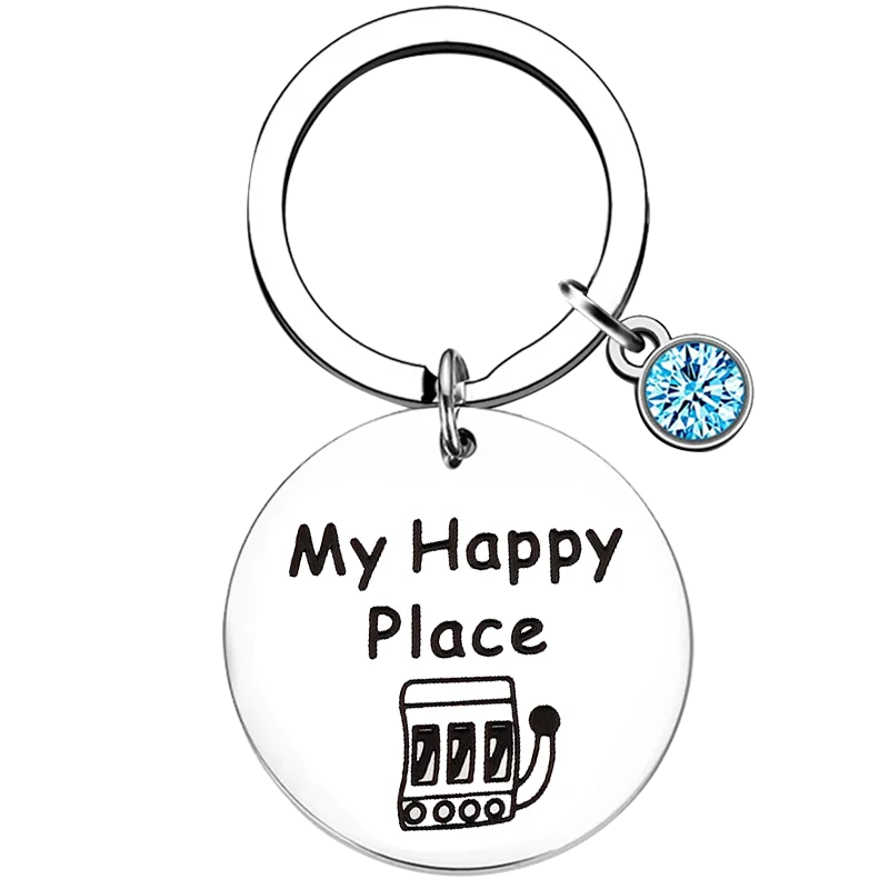 Cute Casino Lover Gift Gambler Gift Keychain Gambling Key Chain Pendant Jewelry