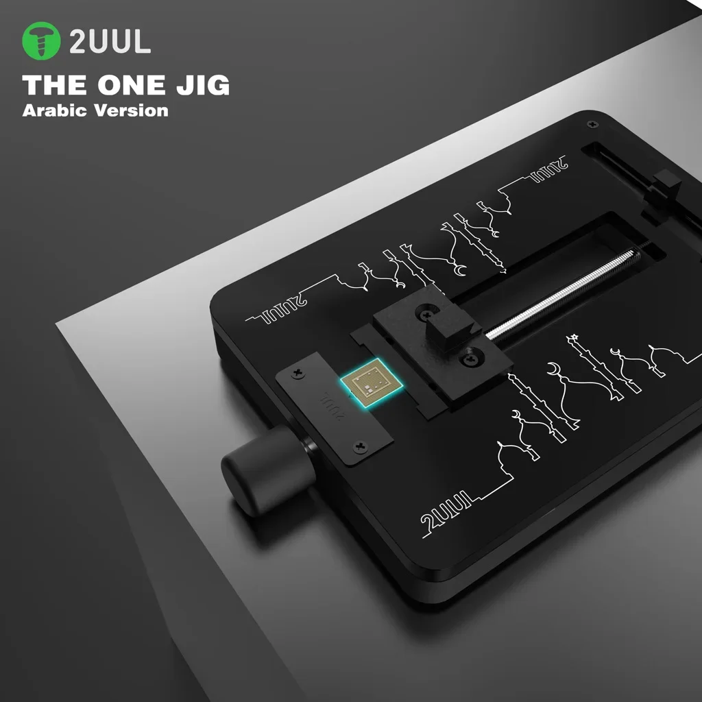 2UUL The One Jig Thermal Insulation Glass Clamp for Mobile Phones Repair Chip CPU IC BGA Reballing Planting Tin PCB Holder Tool