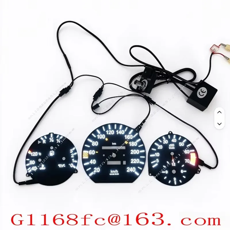 High Quality EL Glow Car Gauge  Instrument Cluster Compatible with  W124, W126, (W201) 190