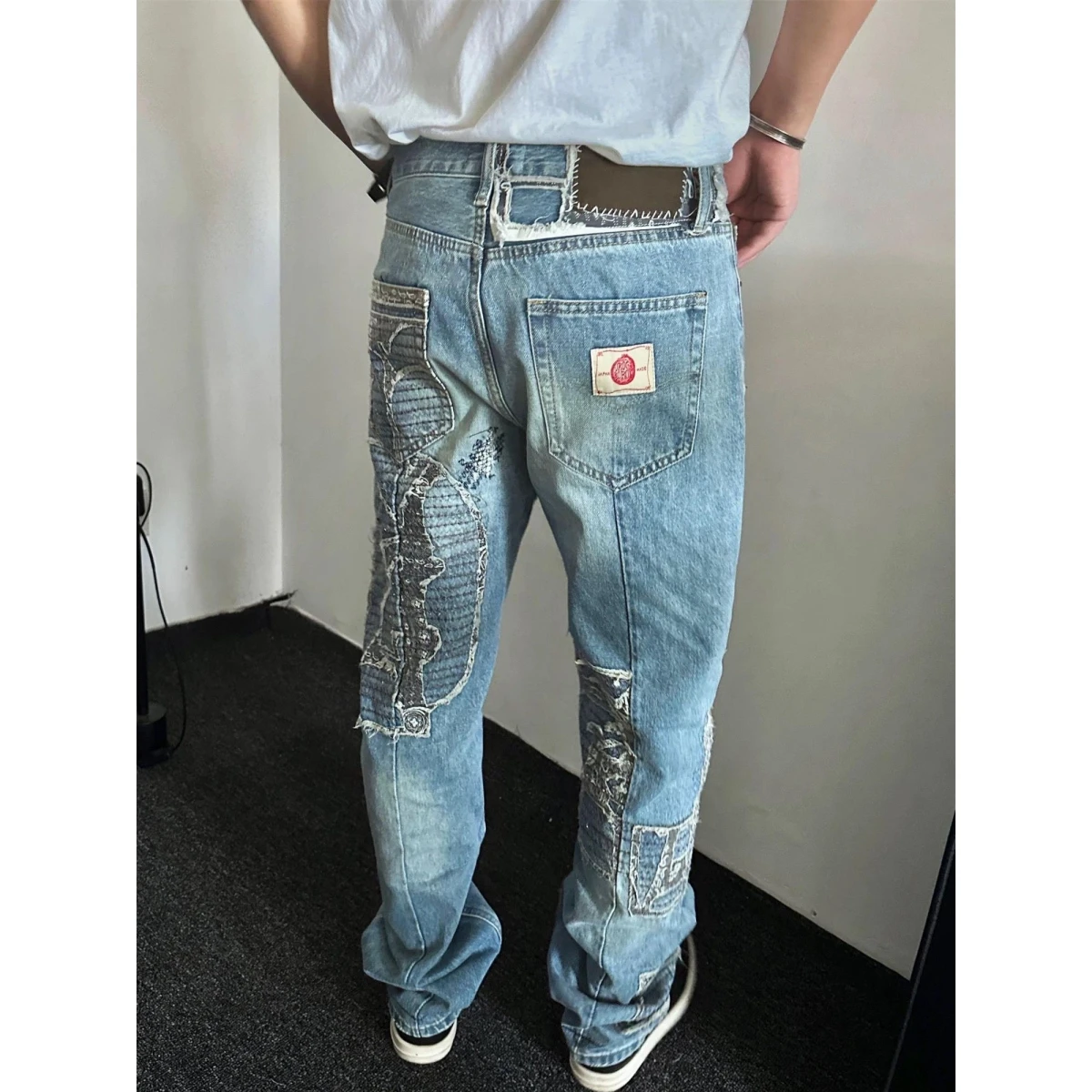 

Джинсы Waed Denim прямого кроя с тяжелой вышивкой, коллекция 2025, ткань Vujade Faion, городской стиль, молодежные джинсы, весна-лето-осень