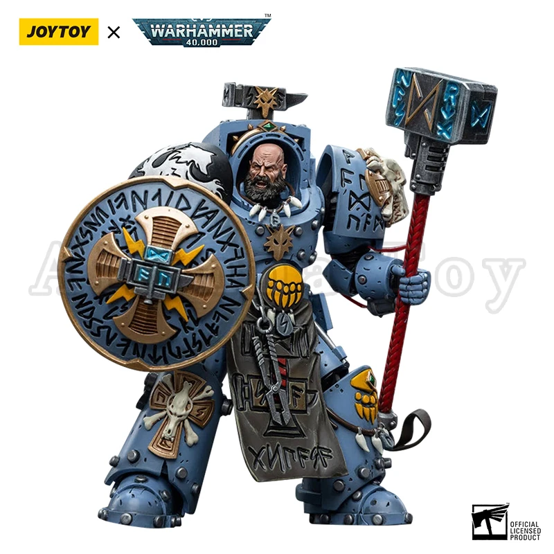 Joytoy Space Wolves Arjac Rockfist Action Figure, Anime Modelo Militar, 1:18, 40K