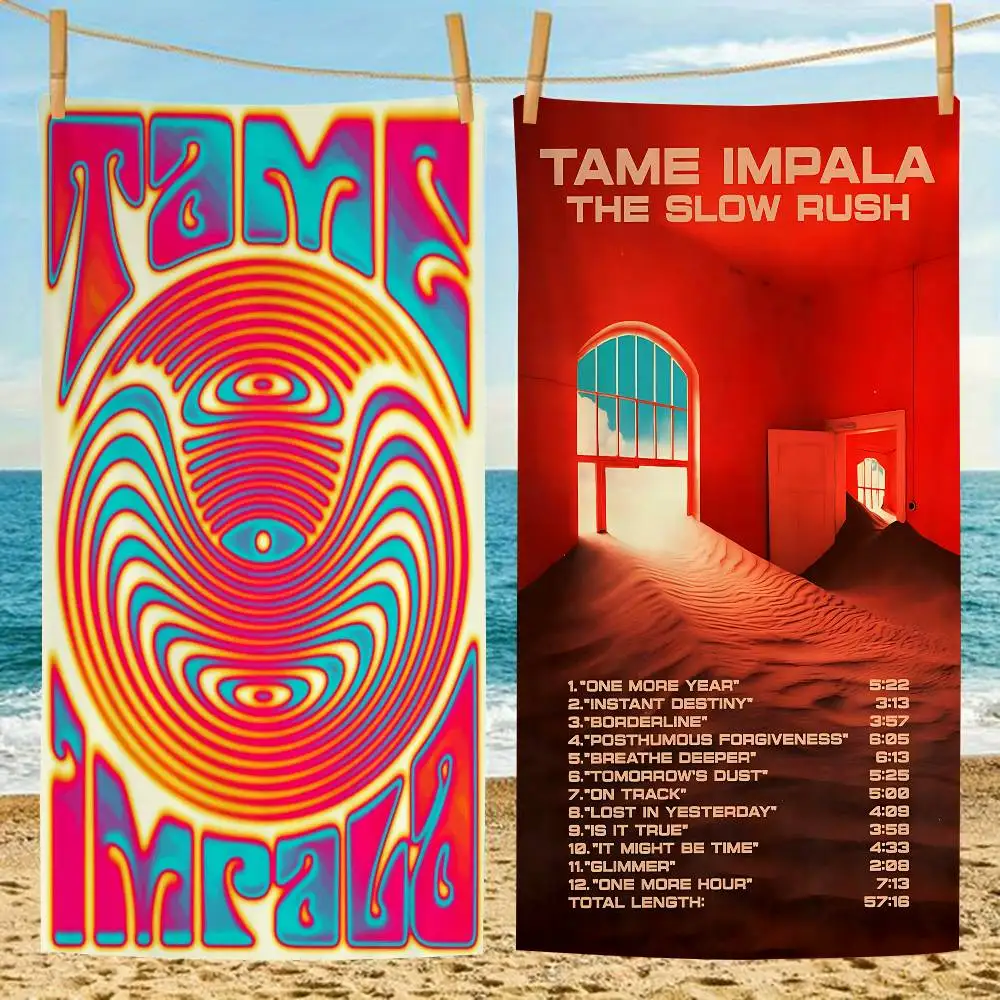 Popular Band Singer Star Tame Impala Microfiber Beach Towel Absorbent Quick dry Soft Yoga Swimming Resort Mountain Towel