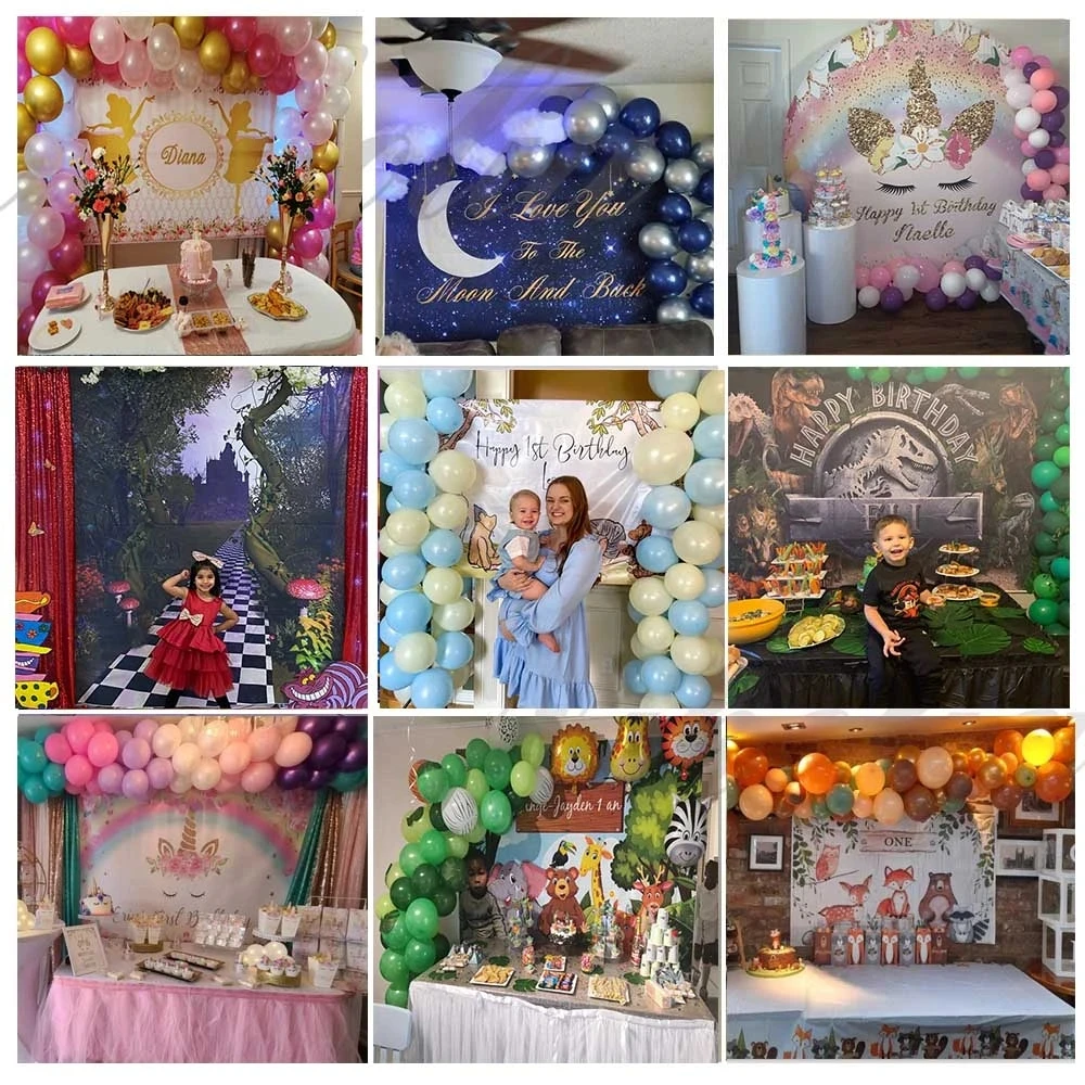 Dumbo cyrk tło imprezowe chłopiec lub dziewczynka fotografia tło na urodziny różowy Baby Shower rekwizyty fotograficzne Decors transparent plakat