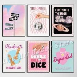 Taylor Prints Wall Dorm Room Decor Pink Trendy Bar Cart Posters Canvas Painting Retro Wall Art Pictures Home Decoration Cuadros