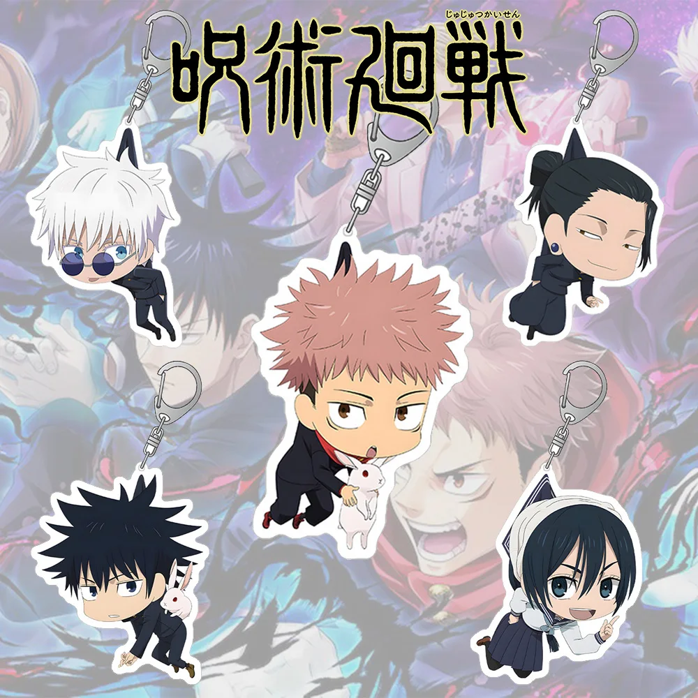 Jujutsu Kaisen Аниме персонаж Маки Zenin Toge Inumaki Yuta Okkotsu Sukuna Choso Aoi Todo Акриловый брелок в подарок Сумка кулон