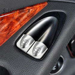 For Mercedes Benz SL Class W230 R230 2004-2011 Car Door Window Glass Lift Buttons switch Cover Sticker Trim Interior Accessories