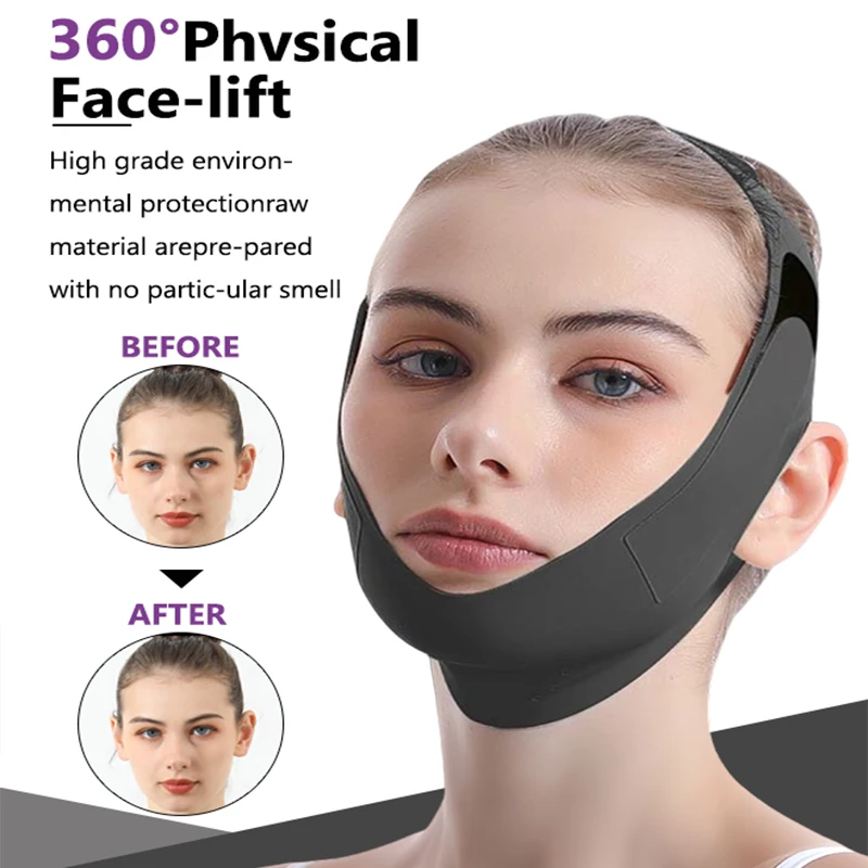 Chin Strap for Sleeping Face Lift Tape for Double Chin for Women Reusable V Line Lifting Mask Adjustable Facial Slimming Belt Ja