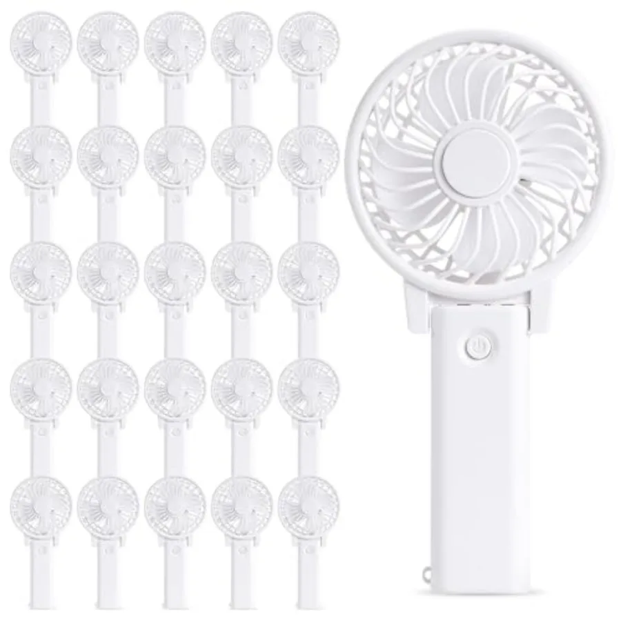 Battery Portable Handheld Fan Bulk Mini Personal Wedding Fan for Wedding Bachelorette Party Favor Classic, Pcs