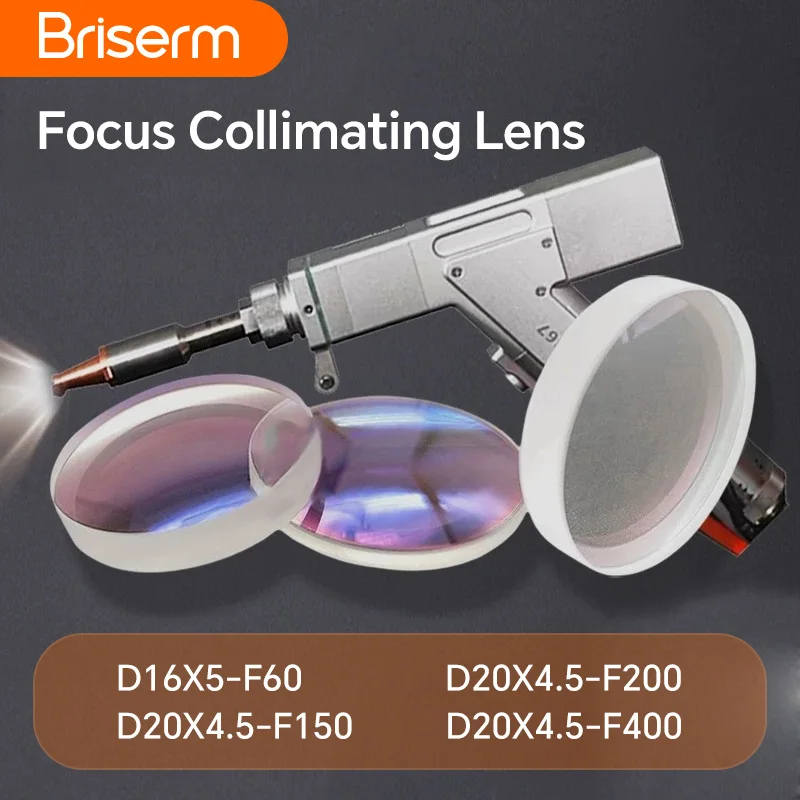 Laser Welding Focus Lens D20 F150 F200 F400 F600 F800 20x3.5 Collimator Lens D16 F60 for SUP 21S 21T 23T 22C Gun