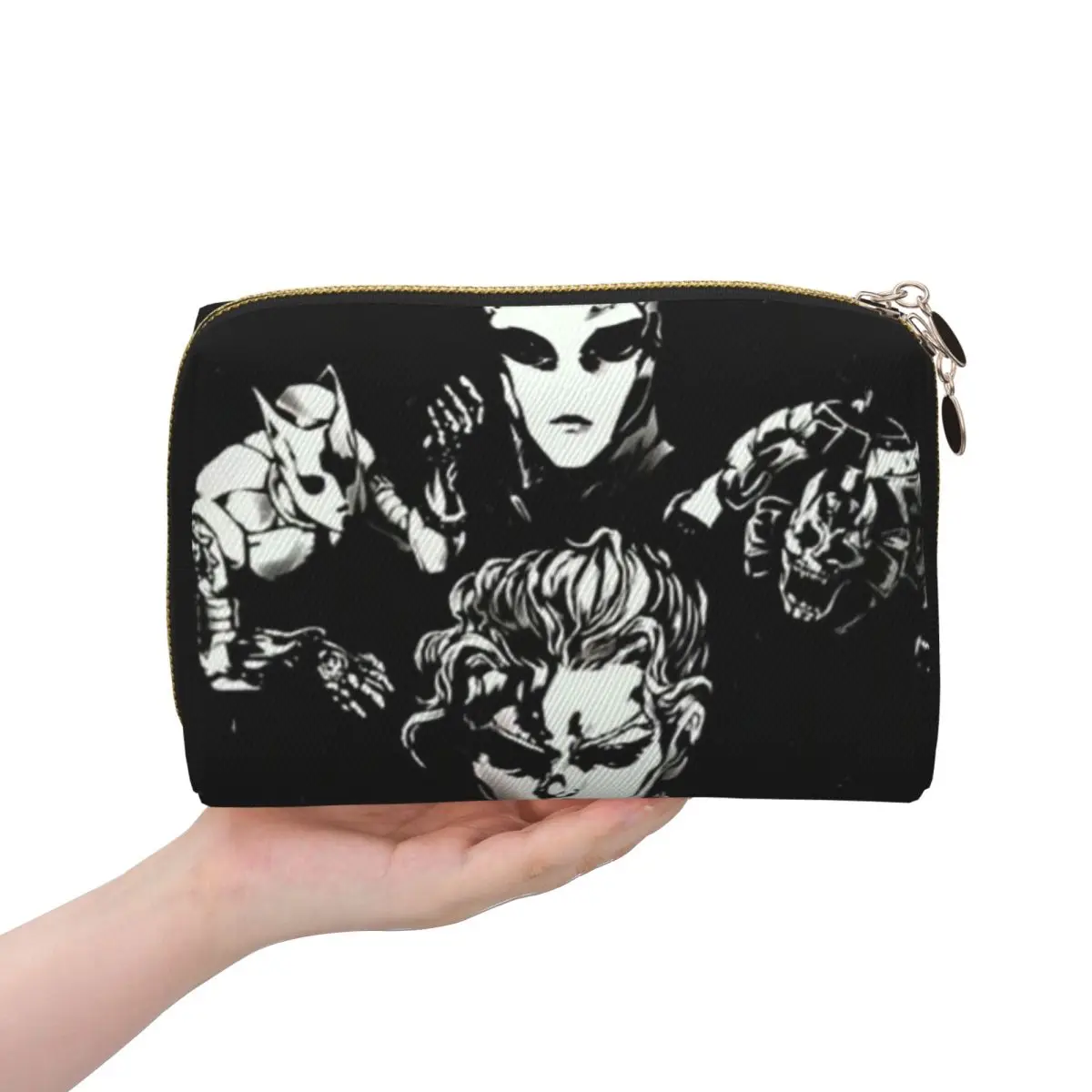 Yoshikage Kira Jojo Bizarre Adventure Women Cosmetic Bags Travel Makeup Organizer Pouch Toiletry Storage Dopp Kit Case