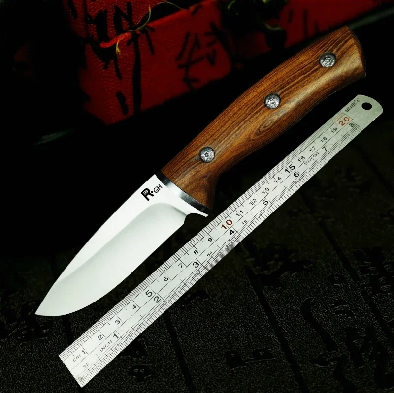 58HRC (vacuum heat treatment)9CR18MOV steel Outdoor hunting Knife sharp tactical straight Knife Nordic Hunter specific knife