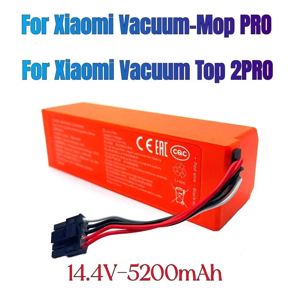 Imagem -06 - Bateria de Lítio Original 14.4v 3200mah 5200mah 100 Brand Novidades Adequado para Xiaomi Piso Limpando Robô 2.2 Pro Mjst1s Mjsts1