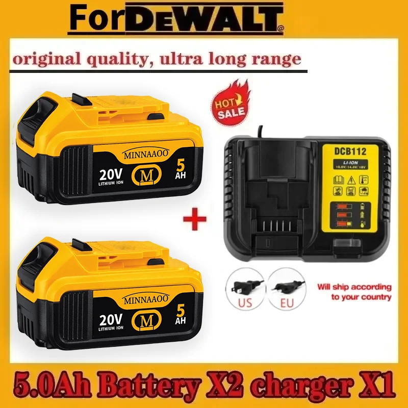 ✅Original For DeWalt 6Ah/5Ah/2Ah 20V battery replaceable DCB184 DCB200 DCF892 DCF845 DCF850 DCF911 DCD800 DCD805 Tools Battery