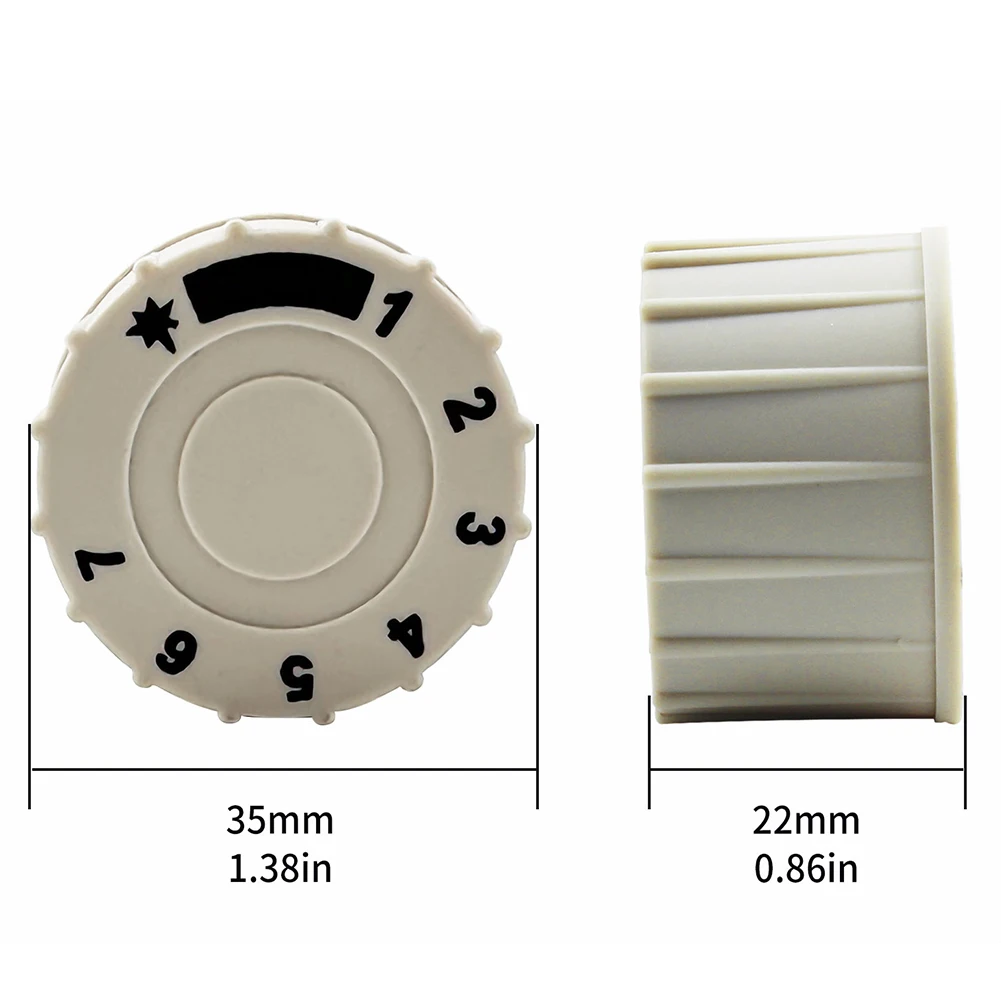 For Daily Kitchen Use Black Thermostat Control Knob Seamless Fit Thermostat Knob Gas Control Parts Energy Efficient