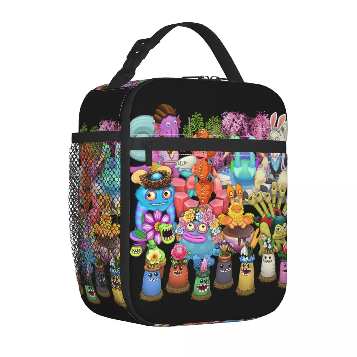 

My Singing Monsters Collage Insulated Lunch Bag Leakproof Cute Cartoon Reusable Thermal Bag Tote Lunch Box Beach Picnic Boys