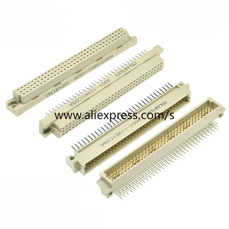 Европейская розетка 396, 41612, 3 ряда, штекер, гнездо, сквозное отверстие, 3 х32 = 96 контактов, шаг 2,54 мм, 9001, 11961, 12961, 13961, 14961, 1 шт.