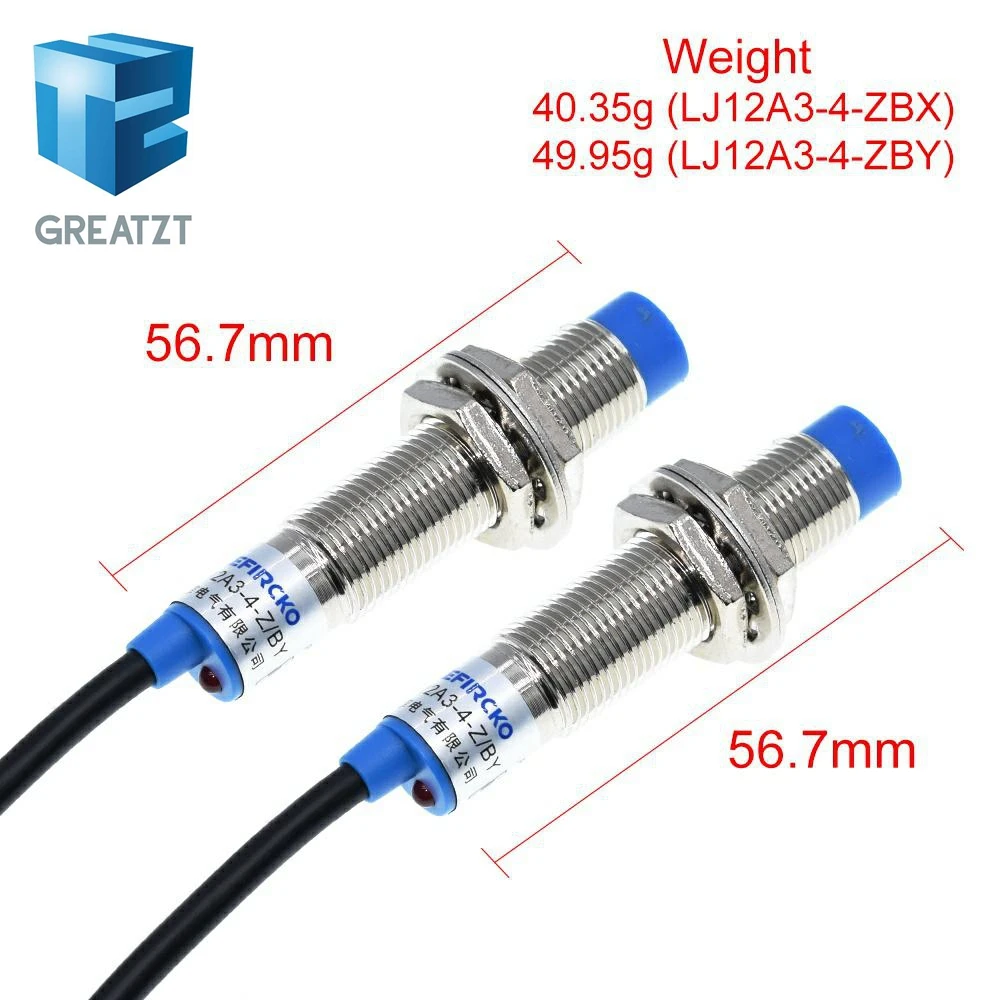 GREATZT LJ12A3-4-Z/BX LJ12A3-4-Z/BY New Inductive Proximity Sensor Detection Switch NPN DC 6-36V for Arduino