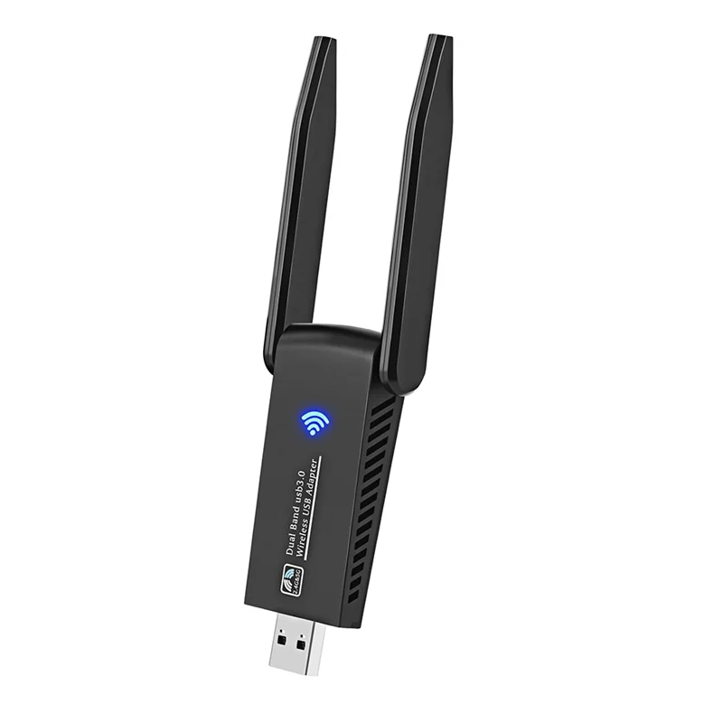 

Ingenious-USB 3.0 Wi-Fi адаптер 1300 Мбит/с двухдиапазонный беспроводной USB-ключ 2,4 ГГц 5 ГГц с двумя антеннами для Windows 10/11