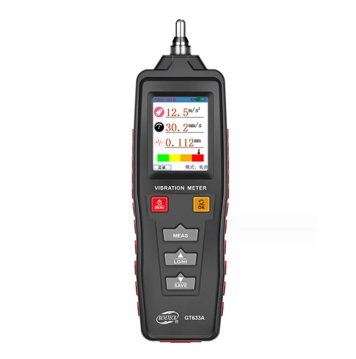 

WT63B Vibration Analyzer Color LCD Digital Vibration Meter Rotate Acceleration Velocity Displacement High Low Frequency Tester