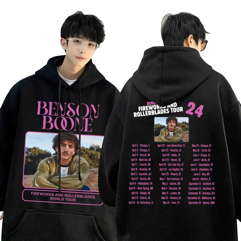 

Benson Boone Fireworks & Rollerblades 2024 World Tour Hoodie Men Women Vintage Oversized Sweatshirt Male Fashion Cool Tracksuit