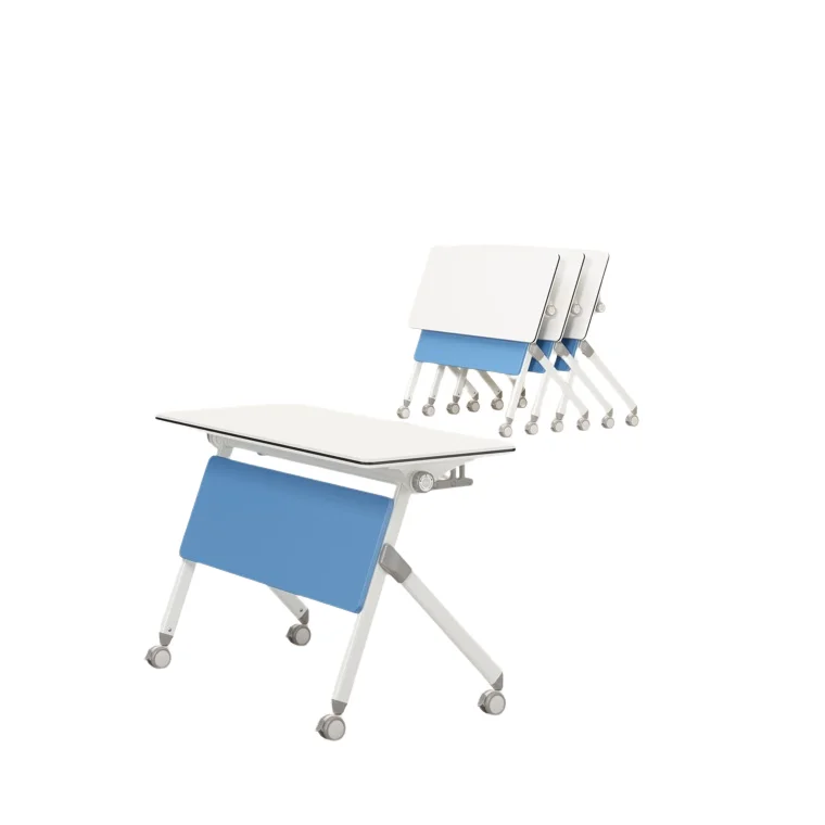 Modern steel modular classroom desks with adjustable layouts and PU borders