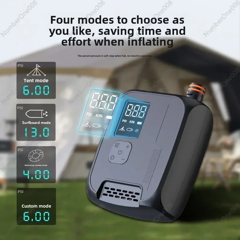 6-Cylinder Outdoor Tent Air Pump, Portable Paddle Board Kayak Swimming Ring Wireless Electric Air Pump