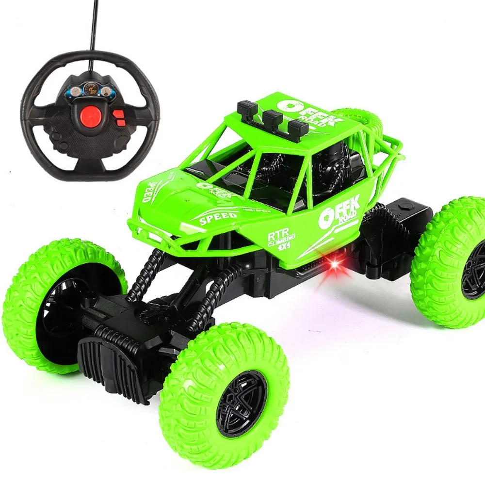 

With Lights Remote Control Off-Road Vehicle Rubber Wheels Waterproof Remote Control Toys Cars Anti-Slip 2WD Off-Road Car
