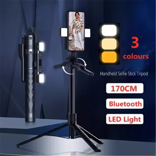 Imagen 2 del producto Roreta-Palo de Selfie inalámbrico largo K28, soporte de trípode, monopié plegable con obturador remoto para teléfonos inteligentes, TIKTOK, disparo en vivo