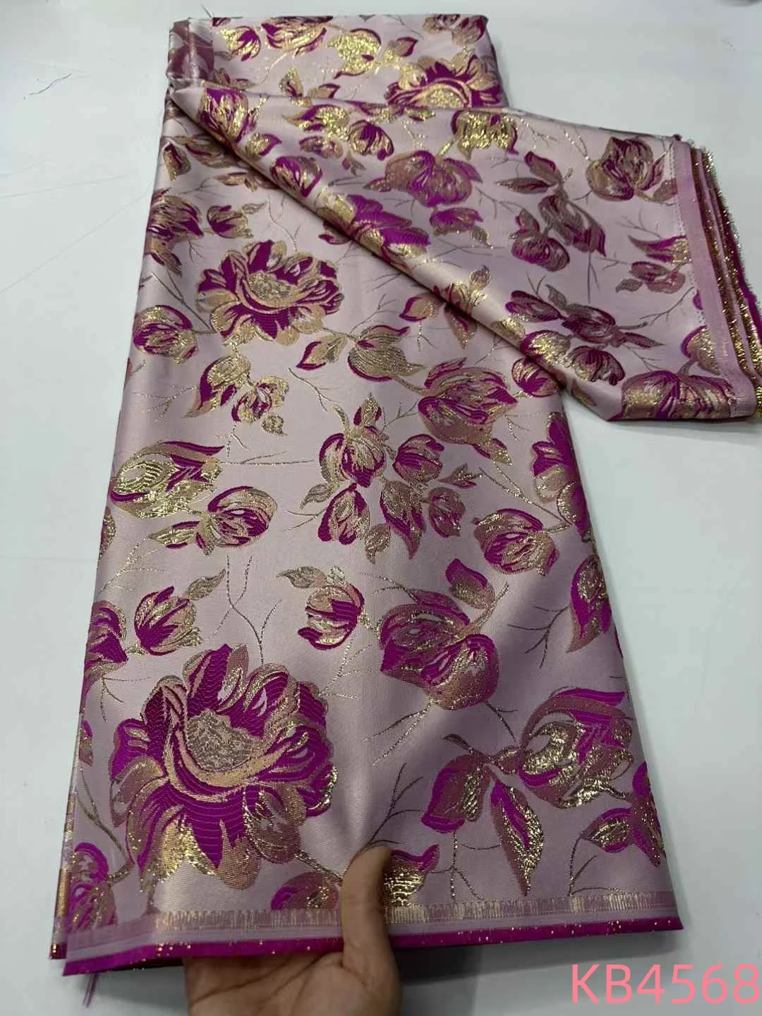

Latest Brocade Fabric African Damask Organza Jacquard Lace Cloth Nigerian Tulle Lace French Mesh Lace Fabrics For Sewing KB4568