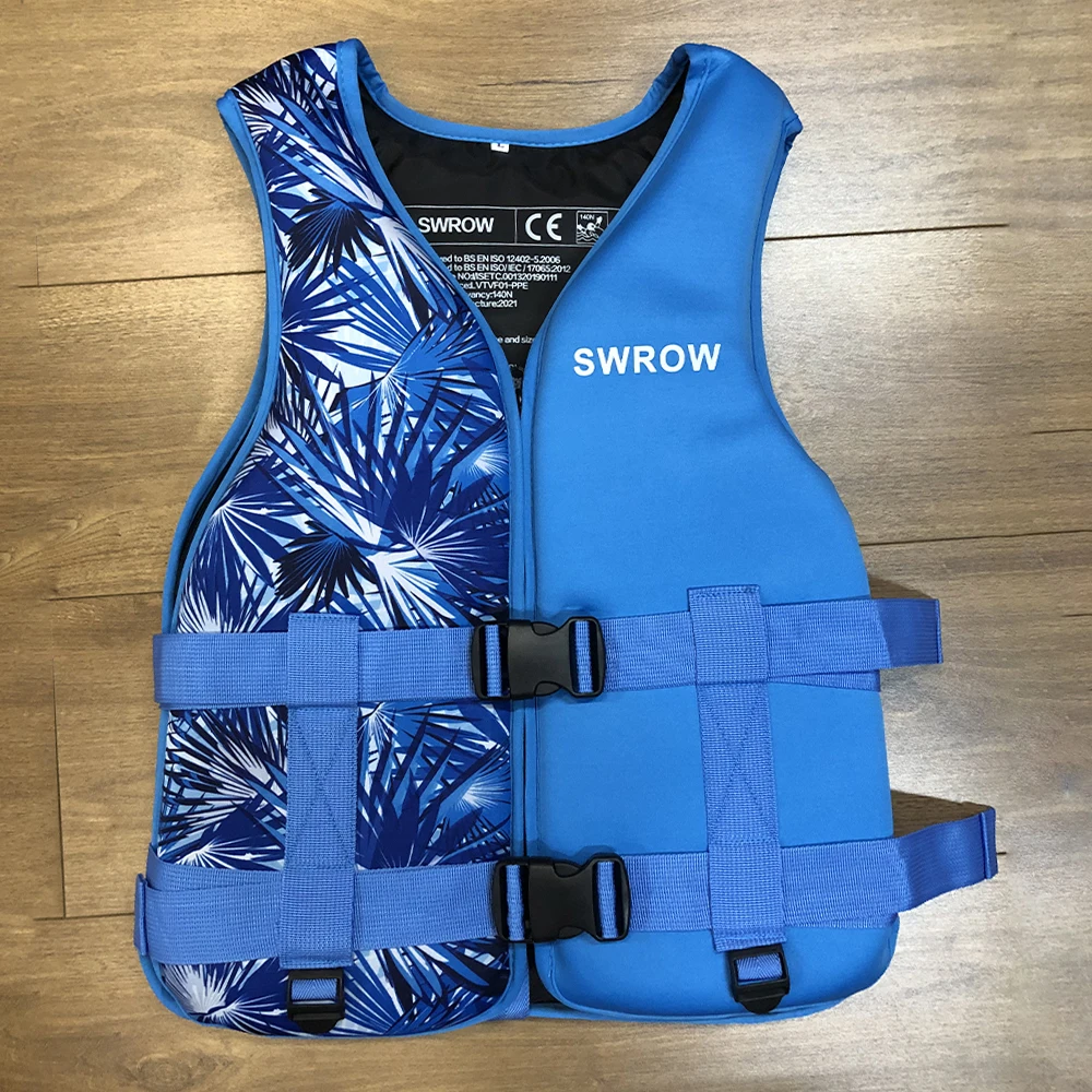 SWROW Neoprene Lifejacket Children Adult Swimming Vest Portable Summer Water Sports Surfing Kayak Fishing Swimming Lifejacket