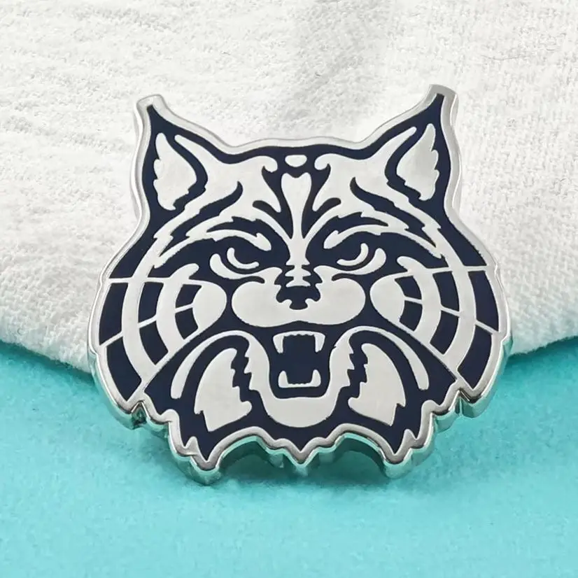 Arizona Wildcats Enamel Pins UA School Team Logo Brooches Mascot Wilbur Wildcat Head Lapel Badges NCAA Football Fans Jewelry Gif