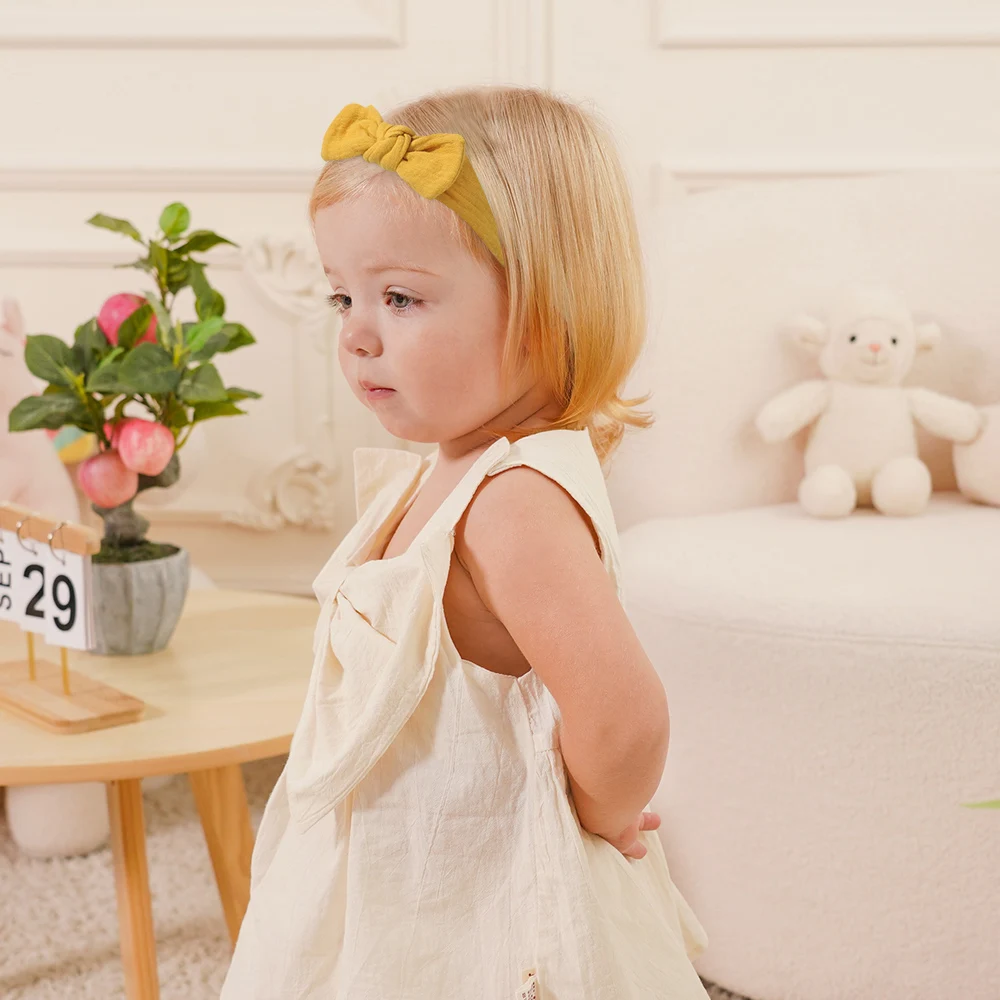 3 pièces/ensemble doux élastique arcs bandeau pour bébés filles nouveau-né nœud papillon chapeaux enfant en bas âge pansement ruban imprimé cheveux accessoires