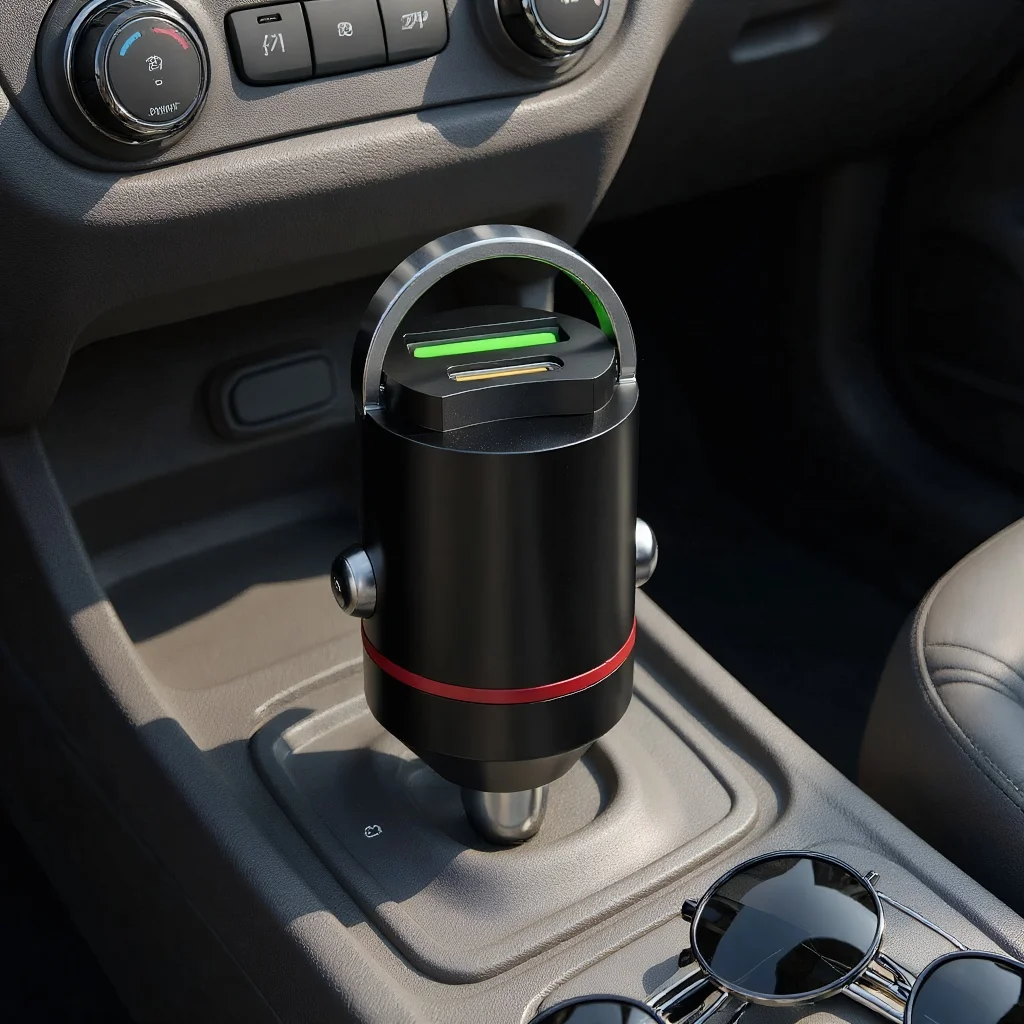 

Двухпортовое автомобильное зарядное устройство с PD 30 Вт и QC 3.0: адаптер Fast USB-C и USB-A для iPhone, Samsung и Xiaomi