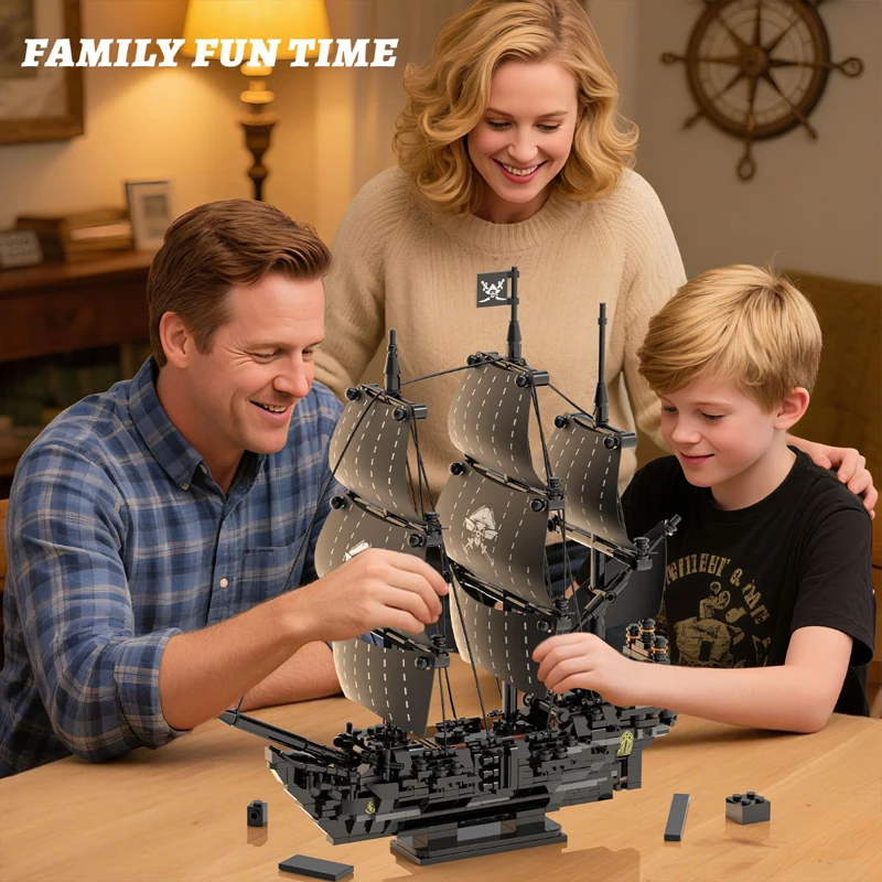 ของเล่นตัวต่อเรือโจรสลัดแบล็คเพิร์ล MOC พร้อมประกอบ รุ่นรอยัลคอร์เซียร์ ของเล่นตัวต่อสำหรับเด็กผู้ชาย ชุดของขวัญคริสต์มาส มีสินค้าในสต็อก