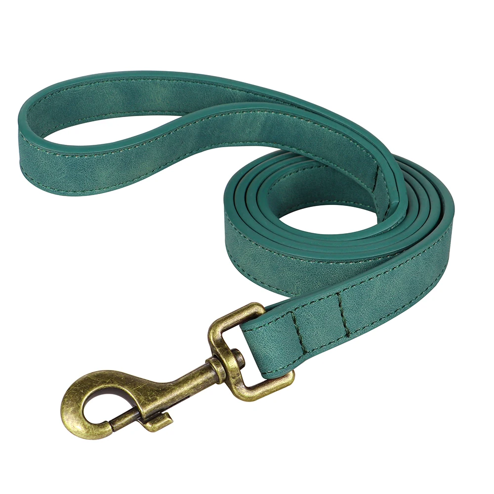 Personal isierte Hunde halsband Leine Set maßge schneiderte Hunde halsband Walking Blei Seil Leder Haustier Halsbänder für kleine mittelgroße Hunde Mops – Detail 35
