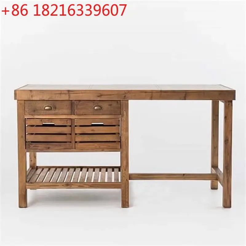 

American rural retro all solid wood dining side cabinet living room separate entrance cabinet kitchen Nakajima