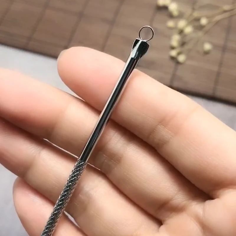 2x Dual Heads Acne Needle Blackhead Blemish Squeeze Pimple Extractor Remover Spot Cleaner Beauty Skin Care Tool Stainless Steel