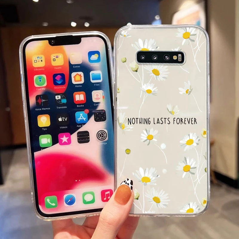 For Samsung Galaxy A10 A11 M11 A20 A30 M10A A20e A40 A21S A20S S9Plus S9 S10 4G S10e S10Plus Flowers And Plants Mini Clear Cover