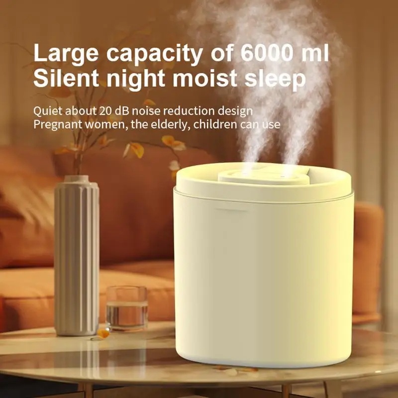 Large Room Humidifier Aromatherapy Diffuser Large Capacity Silent Air Purifier Double Spray Nozzle Personal Humidifier With