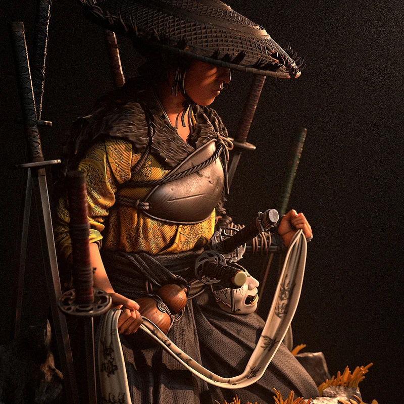 Figurine modèle en résine, 70mm, 90mm, 115mm, la voie de la lame Gk, Micro Miniature, modèle blanc imprimé en 3d, jouet non assemblé et non peint