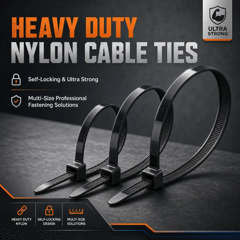 1000/100Pcs Nylon Cable Ties Self-locking Cord Ties Straps Adjustable Cables Fastening Loop Home Office Wire Zip Ties Wholesale