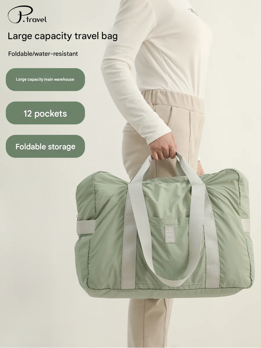 

Foldable Travel Duffel Bag Large Capacity Waterproof Nylon Tote Luggage Carry On Bag Lightweight Gym Overnight Weekend Bag