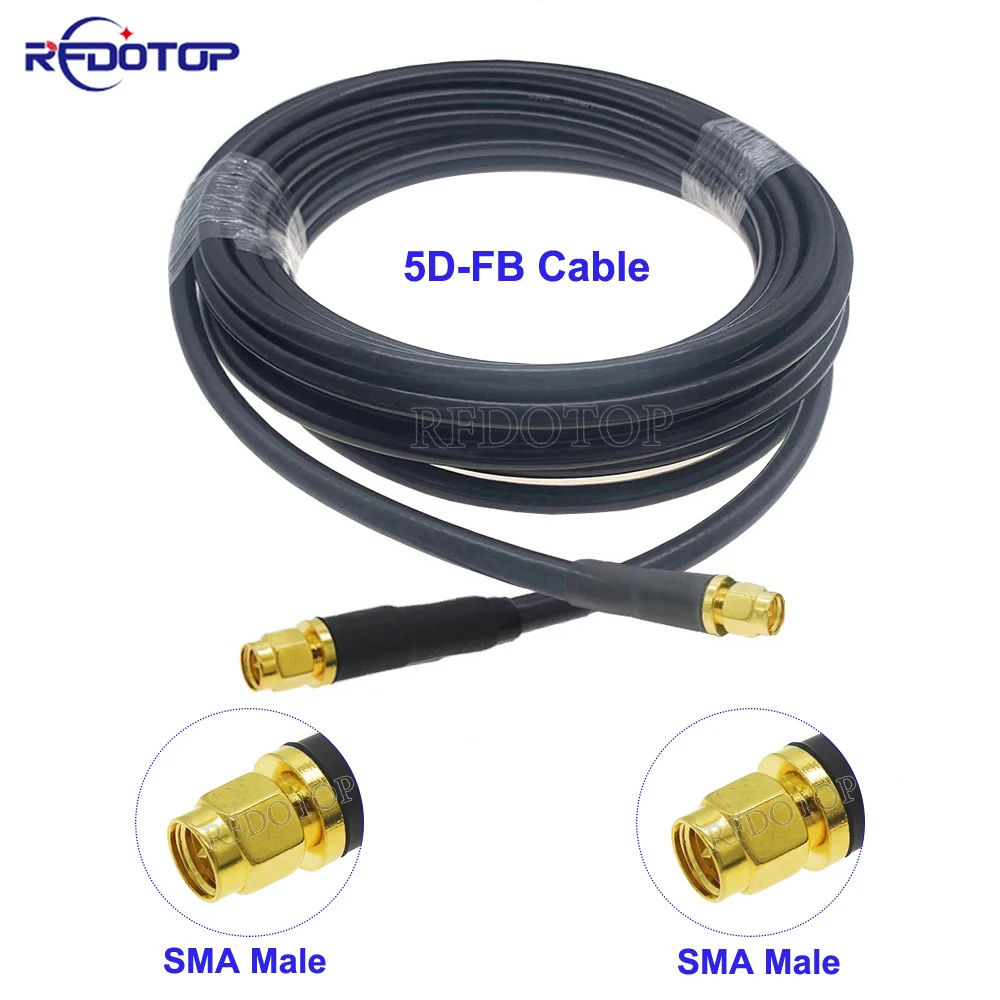 

5D-FB SMA Male to RPSMA/SMA Male Connector 5DFB 50-5 RF Coaxial Cable Pigtail Low Loss 50 Ohm WIFI Antenna Extension Cord Jumper