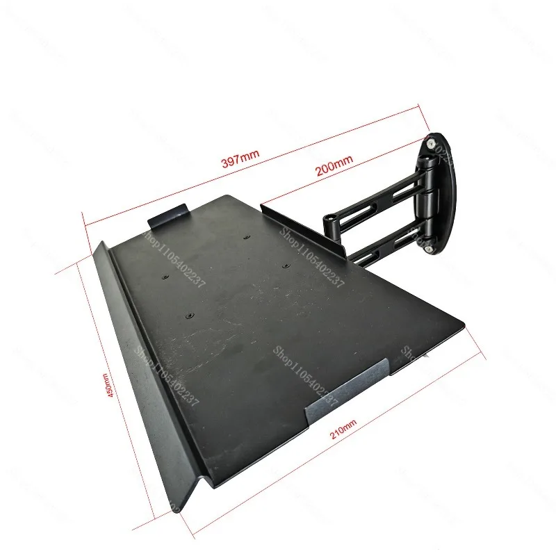 Monitor Keyboard Tray, Rotatable & Retractable Under Desk Mount Holder, Integrated Keyboard Mouse Bracket Support Shelf